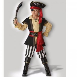 Pirate Cosplays Scoundrel Teen Boy Halloween Kostymer Black Red Boy\