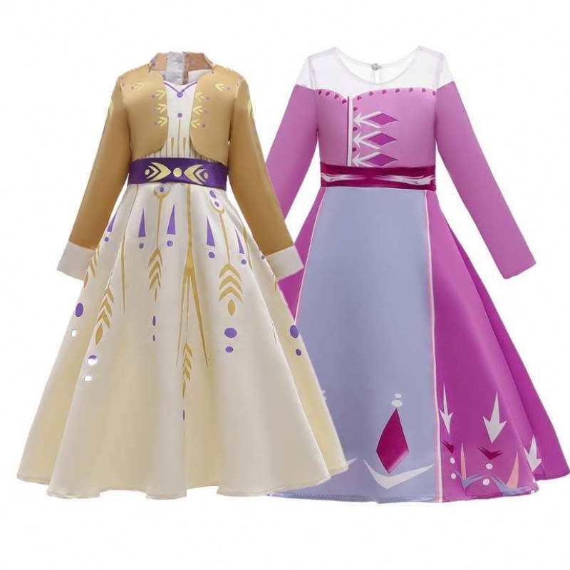 2022 Ny snygg klänning Ice Snow Queen Elsa 2 Fancy Dress Costume Halloween HCGD-016