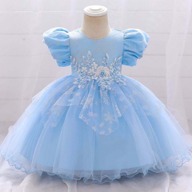 Baige Baby Girl Frocks Design Short Sleeve Performance Dance Dress Children\'s Party Wear Gown L2028XZ