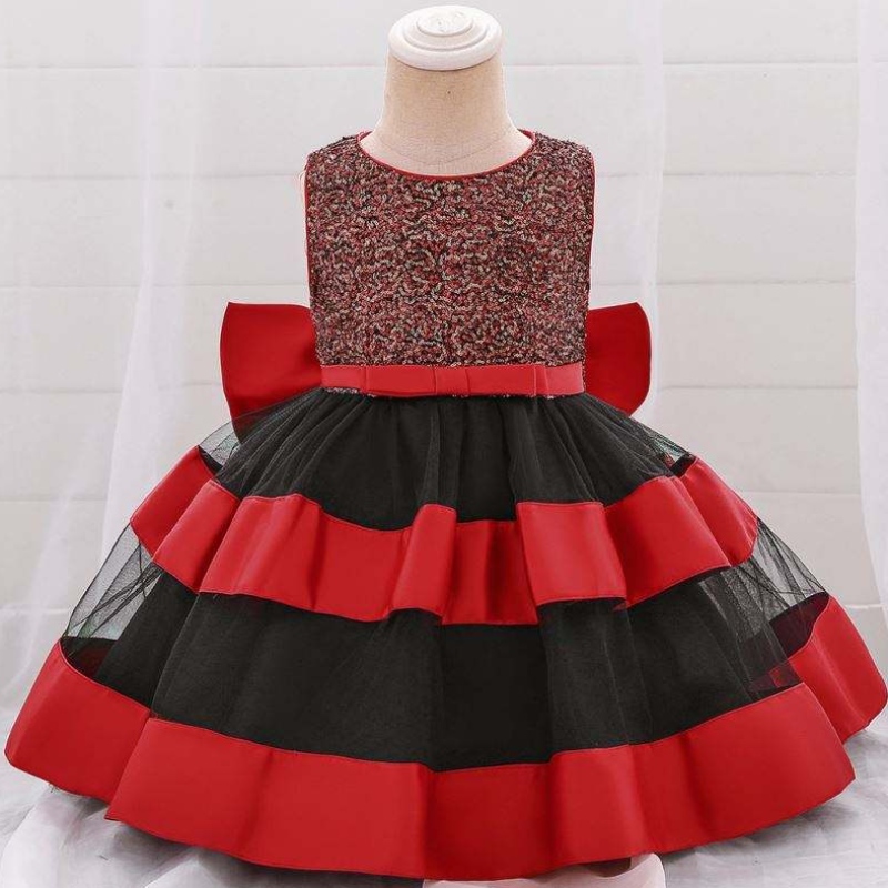 Högkvalitativa barnplagg barn frock design kostymer baby flicka dop klänning l1919xz