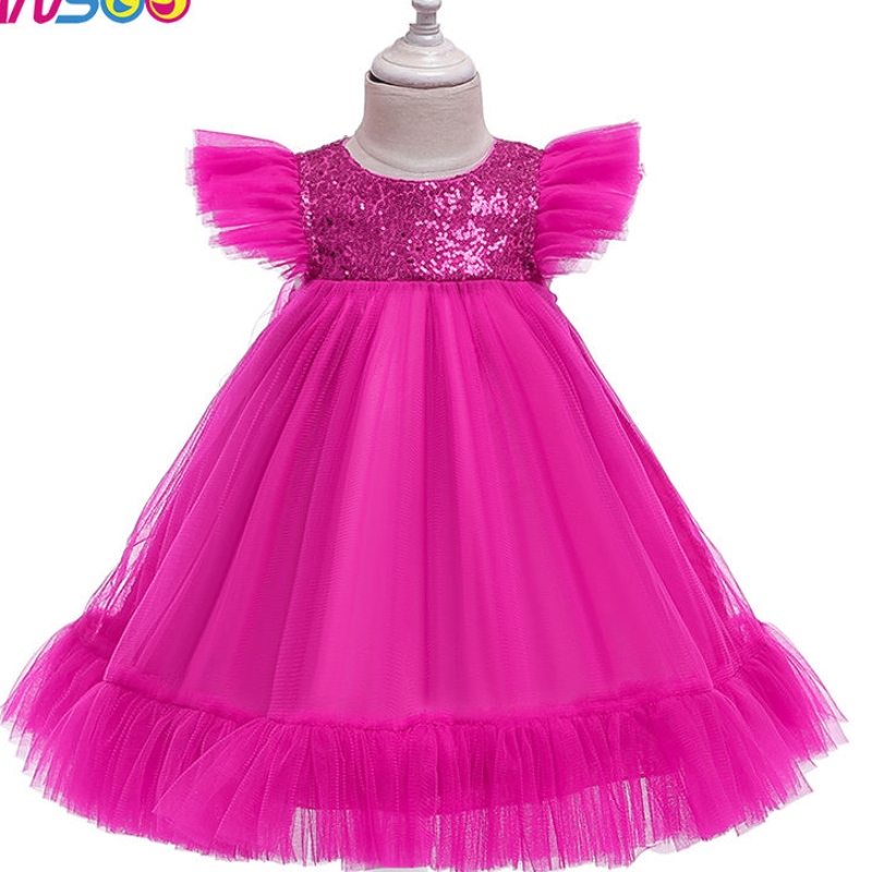 ANSOO Pink Tutu Flower Girls \\\\ \'Children Party Princess Baby Girl Wedding Dress 2-10 För festbröllopsflickor barn