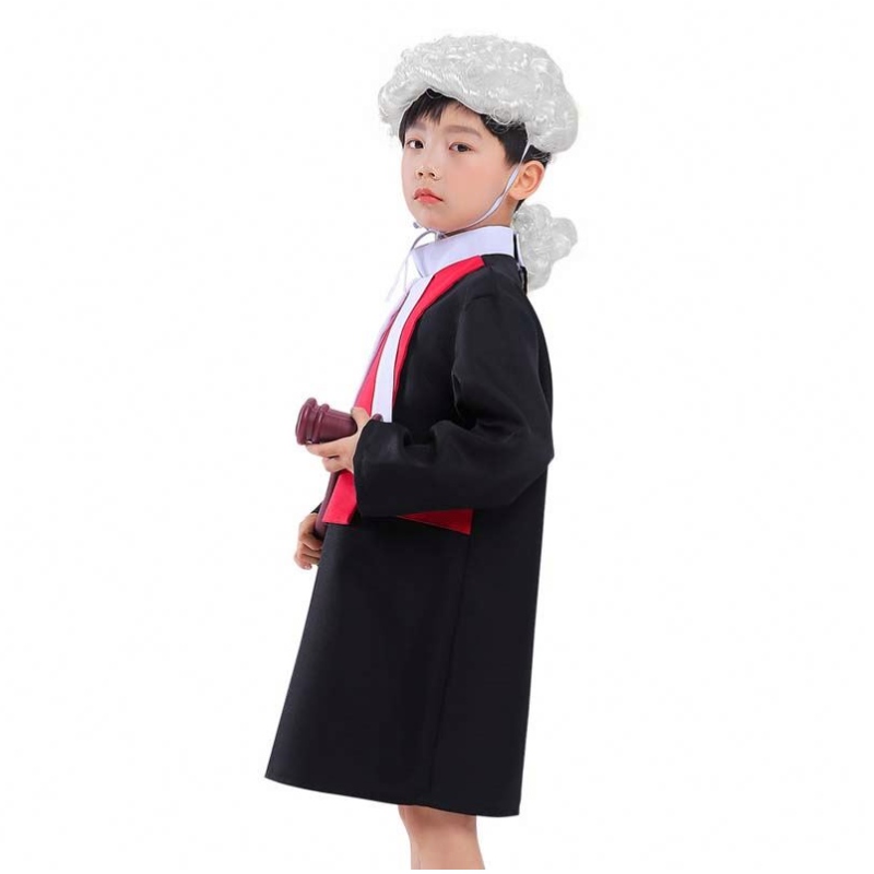 Halloween Kids Performance Cosplay Coats Kindergarten Ockupation Judge Robes Stage Party Dress Children Advokat Costume HCBC-007
