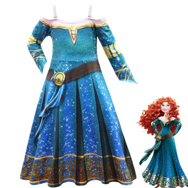 Halloween Braver Legends Merida Cosplay Dress Up Girls \\\\ \'Dress klänningskjol