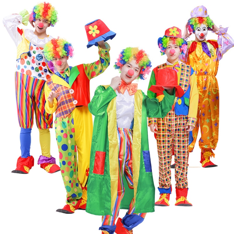 Halloween vuxen clowndräkt för cosplay kostymfest vuxen bar dekoration julfest clown kostym för 2022