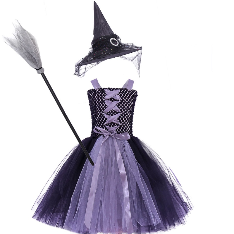 Amazon Hot Seller Novelties Child\'s Classic Witch Costume Dress and Hat X-XXL